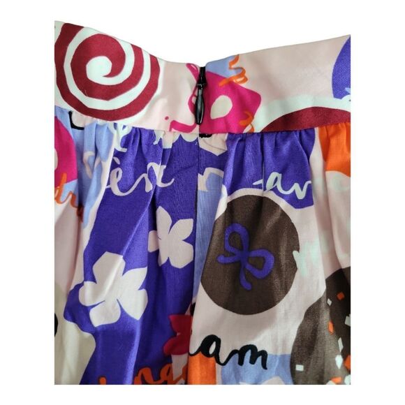 Kate Spade Skirt The Rules Graphic Sweets Pleated Skirt Girls Size 10 - Picture 4 of 6
